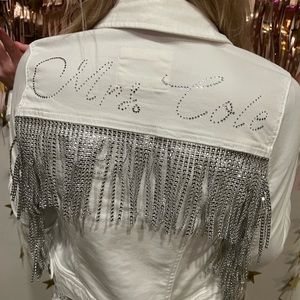 Mrs Cole Basic Denim Wax Jean Denim Jacket Size Medium